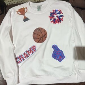 Queen of Sparkle Basketball Sweatshirt